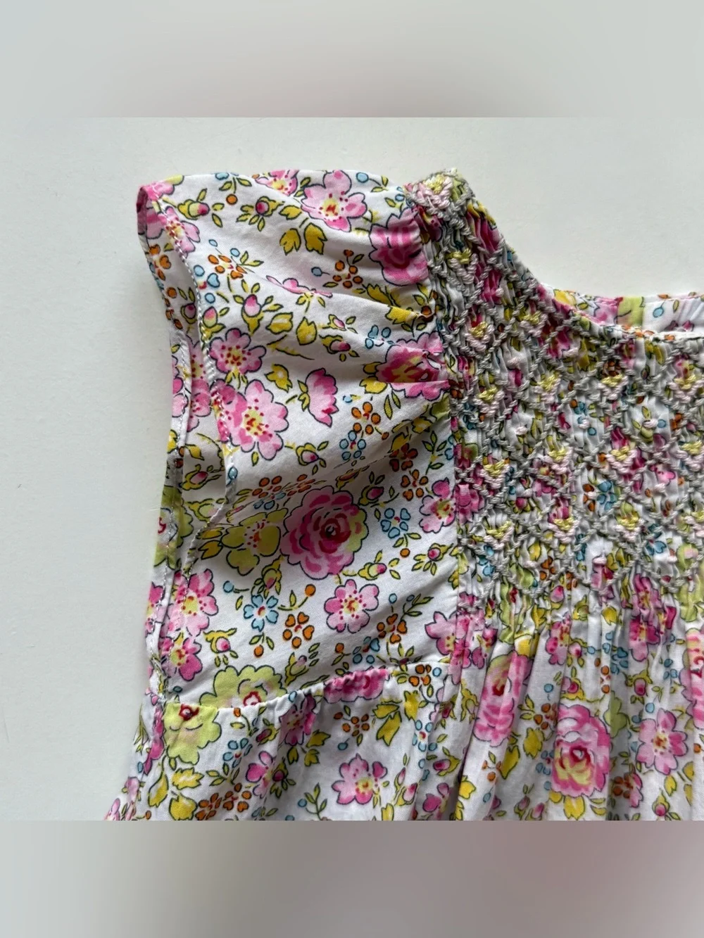 Bonpoint Girls Cadelili Smocked Liberty Floral Dress - Size 6M
